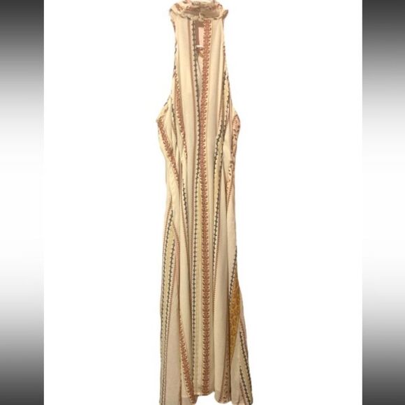 Astr The Label Kristi Halter Midi Dress Cream Small - Picture 8 of 9